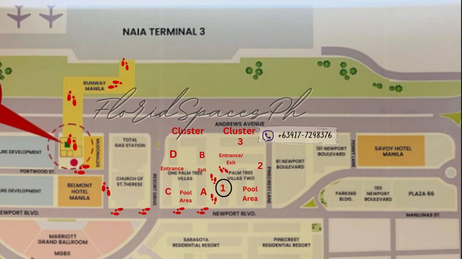 باساي Two Palm Tree Villas Condominium - Studio 8Th Fl With Balcony - Across Terminal 3 Airport المظهر الخارجي الصورة